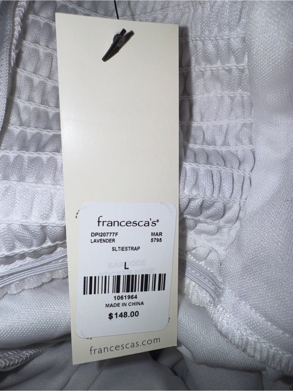 Francesca's Collections Margaret White Tulle Lilac Floral Maxi Dress - Picture 9 of 11